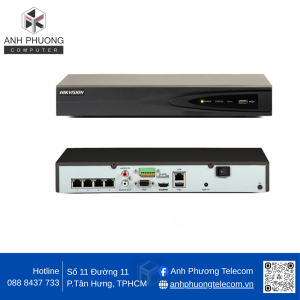 Đầu ghi IP HIKVISION DS-7604NI-E1-4P 4 kênh