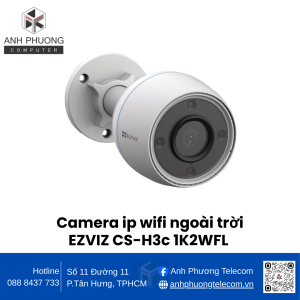 Camera ip wifi ngoài trời EZVIZ CS-H3c 1K2WFL (1080P 2MP/ Color)