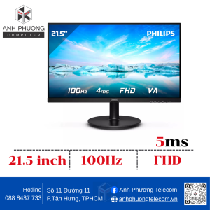 Màn hình Philips 221V8LB (21.5 Inch/FHD/VA/100Hz/4ms)