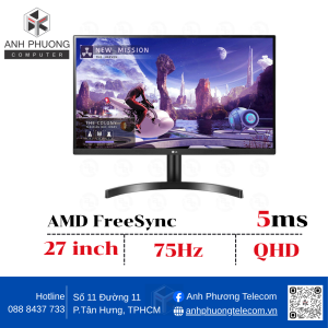 Màn hình LG 27QN600-B (27 inch/2K/IPS/75Hz/5ms/350nits)