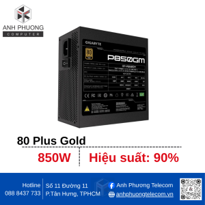Nguồn Gigabyte UD850GM 850W (80 Plus Gold/Full Modular/Màu Đen)