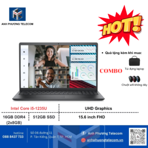 Laptop Dell Vostro 15 3520 5M2TT8 (Intel Core i5-1235U | 16GB | 512GB | 15.6 inch FHD | Win 11 | Office | Xám)