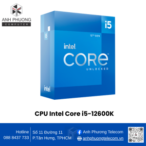 CPU Intel Core i5-12600K (3.7GHz turbo up to 4.9Ghz, 10 nhân 16 luồng) - Socket Intel LGA 1700