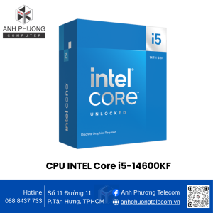 CPU INTEL Core i5-14600KF (14C/20T, 3.5 GHz - 5.3 GHz, 24MB) - FCLGA1700