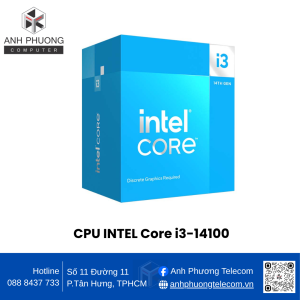 CPU INTEL Core i3-14100 (4C/8T, 3.5GHz - 4.7GHz, 12MB) - 1700