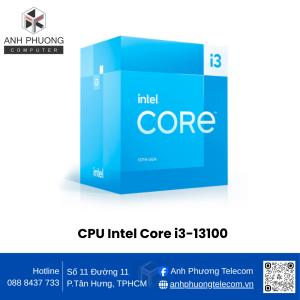 CPU Intel Core i3-13100 (4C/8T, 3.42 GHz - 4.50 GHz, 12MB) - LGA1700 (BX8071513100)