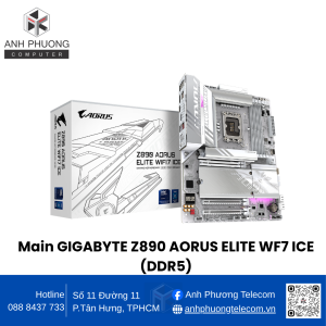 Bo mạch chủ GIGABYTE Z890 AORUS ELITE WF7 ICE (DDR5)