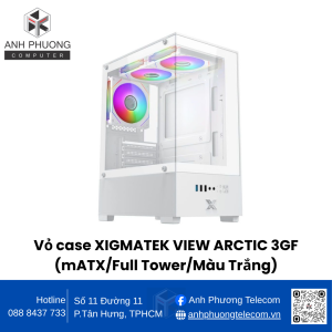 Vỏ case XIGMATEK VIEW ARCTIC 3GF (mATX/Full Tower/Màu Trắng)