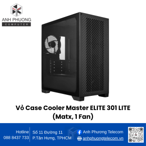 Vỏ Case Cooler Master ELITE 301 LITE (Matx, 1 Fan)