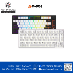 Bàn phím cơ Gaming DAREU EK75 (2 sides RGB strip, DareU DREAM sw, Type-C)