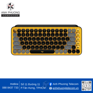 Bàn phím cơ không dây Logitech POP Keys (920-010577) (Vàng - đen)