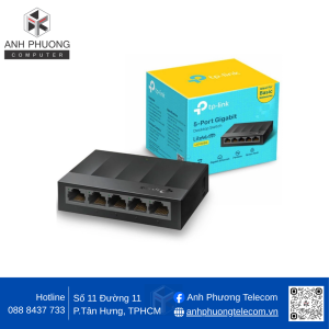 Switch TP-Link LS1005G (Gigabit (1000Mbps)/ 5 Cổng/ Vỏ Nhựa)