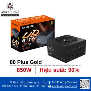 Nguồn máy tính GIGABYTE UD850GM - 80 Plus Gold - Full Modular (850W)