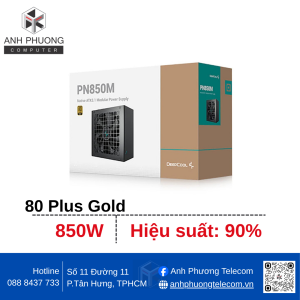 Nguồn máy tính Deepcool PN850M - 80 Plus Gold - ATX 3.1 - Full Modular (850W)