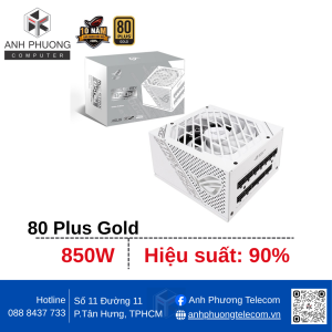 Nguồn máy tính ASUS ROG Strix 850G White - 80 Plus Gold - Full Modular (850W)