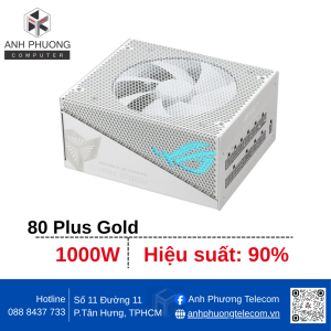 Nguồn máy tính ASUS ROG Strix 1000W AURA White Edition - 80 Plus Gold - Full Modular