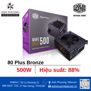 Nguồn Cooler Master MWE Bronze 500W V2 230V-500W-80 Plus Bronze