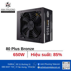 Nguồn máy tính Cooler Master MWE V2 - 650W - 80 Plus Bronze