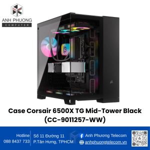 Case Corsair 6500X TG Mid-Tower Black (CC-9011257-WW)