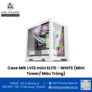 Case MIK LV12 mini ELITE - WHITE (Mini Tower/ Màu Trắng)