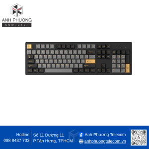 Bàn phím cơ không dây Dareu EK104 Pro Triple Mode Black Golden DareU Dream switch (Bluetooth/Wireless/ LED RGB)