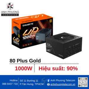 Nguồn máy tính GIGABYTE UD1000GM - 80 Plus Gold - Full Modular (1000W)