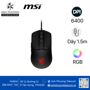 Chuột gaming có dây MSI FORGE GM100 (màu đen) (S12-0402310-HH9)