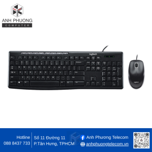 Bộ Bàn phím chuột Logitech MK200 (USB/đen)