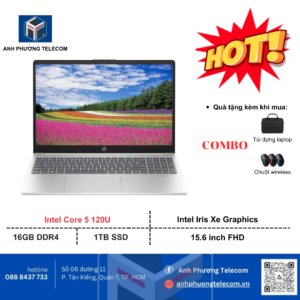 Laptop HP 15 fd1043TU 9Z2W9PA (Core 5 120U/ 16GB/ 1TB SSD/ 15.6 inch FHD/ Win11/ Bạc)