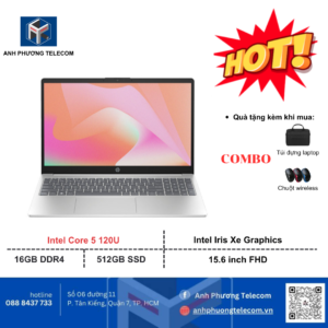 Laptop HP 15 fd1045TU 9Z2X1PA (Core 5 120U/ 16GB/ 512GB SSD/ 15.6 inch FHD/ Win11/ Bạc)