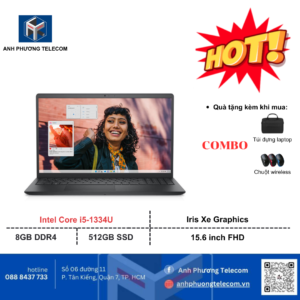 Laptop Dell Inspiron 3530 71043887 (Intel Core i5-1334U | 8GB | 512GB | Intel UHD | 15.6 inch FHD | Win 11 | Office | Đen)