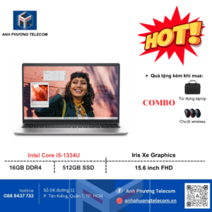 Laptop Dell Inspiron 3530 N5I5340W1 (i5 1334U/ 16GB/ 512GB SSD/ 15.6 inch FHD/ Win 11/ Office/ Silver)