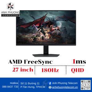 Màn Hình Gaming SAMSUNG Odyssey G5 G50D LS27DG502EEXXV (27 inch-IPS-2K-180Hz-1ms)