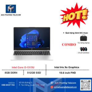 Laptop HP 250 G10 A06F5PT (Core i3 1315U/ 8GB/ 512GB SSD/ 15.6 inch FHD/ Win11/ Silver)