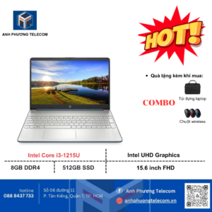 Laptop HP 15s fq5228TU 8U240PA (i3 1215U/ 8GB/ 512GB SSD/15.6 inch FHD/Win11/ Blue)