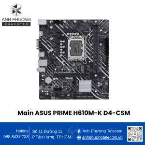 Bo mạch chủ ASUS PRIME H610M-K D4-CSM