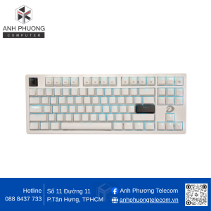 Bàn phím DareU EK87V2 White Blue Switch