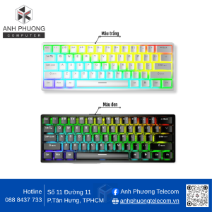 AULA F3261 BÀN PHÍM CƠ GAMING CÓ DÂY (Phiên bản đen/trắng)