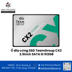 Ổ đĩa cứng SSD TeamGroup CX2 SATA III 512GB