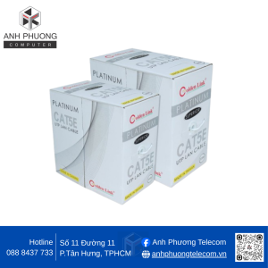 Dây cáp mạng Golden Link UTP Cat 5e Platinum Taiwan 305m/cuộn (Màu trắng)